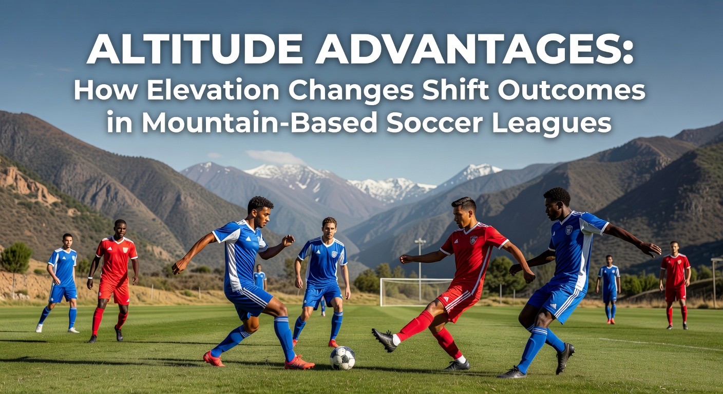 High-altitude soccer pitch nestled in Andean mountains with thin air and distant peaks visible