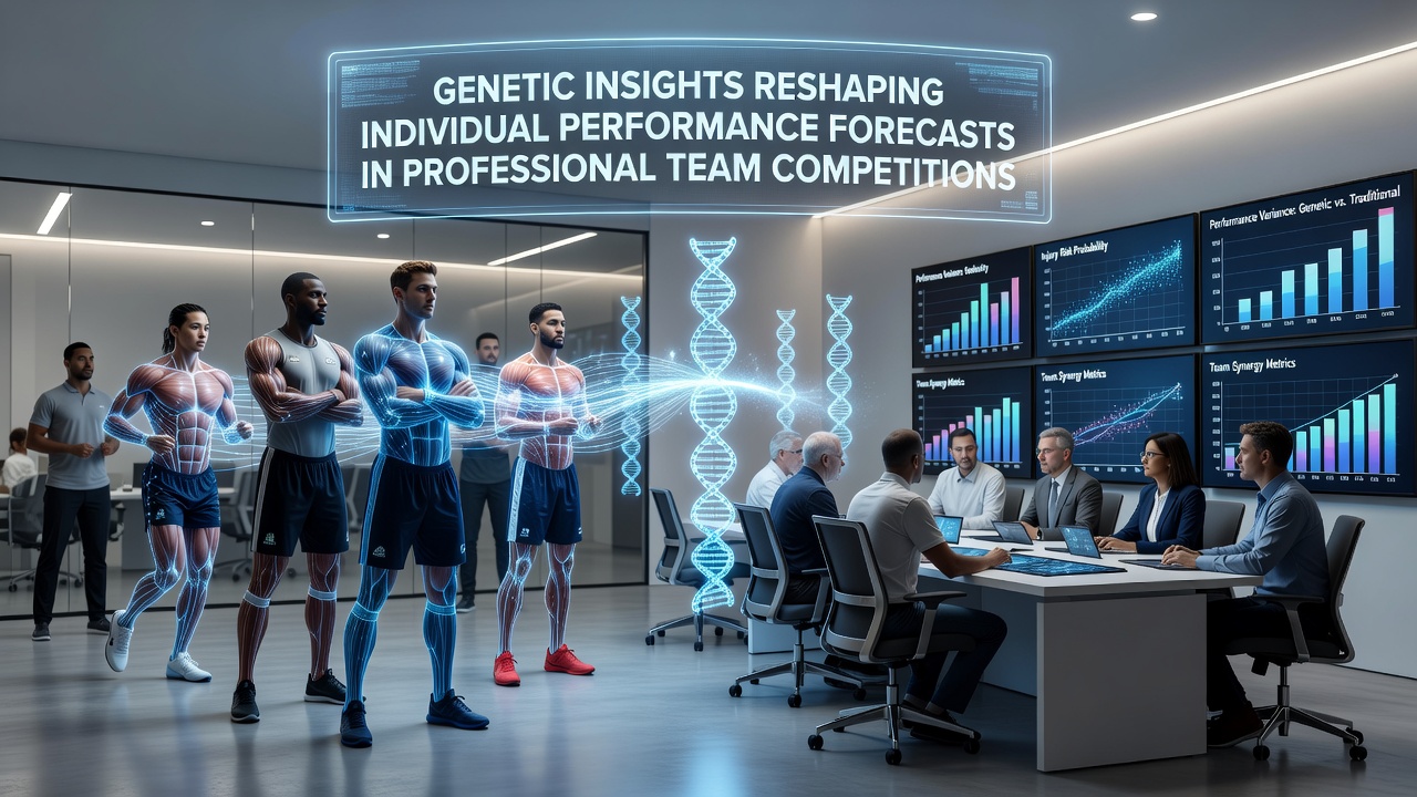 Athletes undergoing performance assessment with genetic data integration