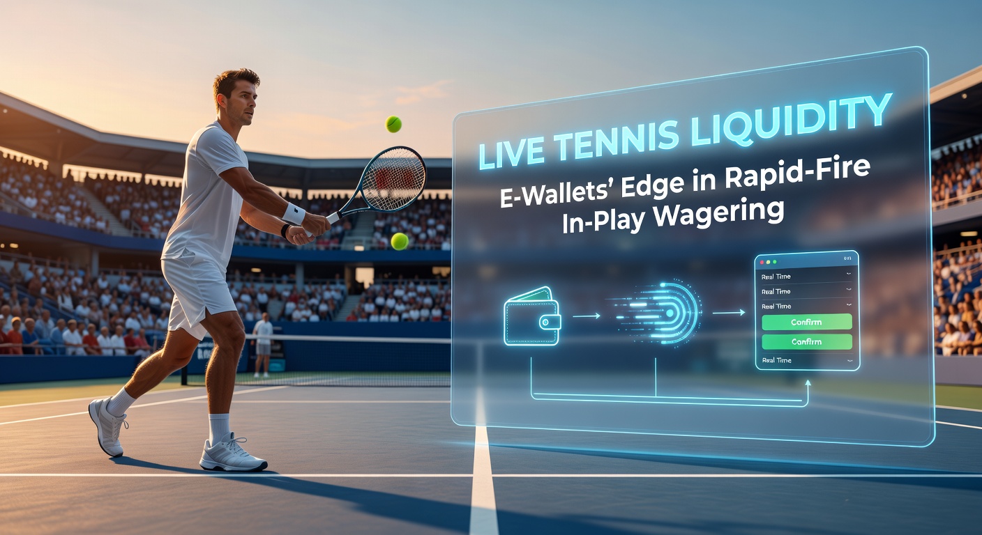 Dynamic live tennis match with overlaid betting odds fluctuating rapidly on a digital screen, highlighting high liquidity markets