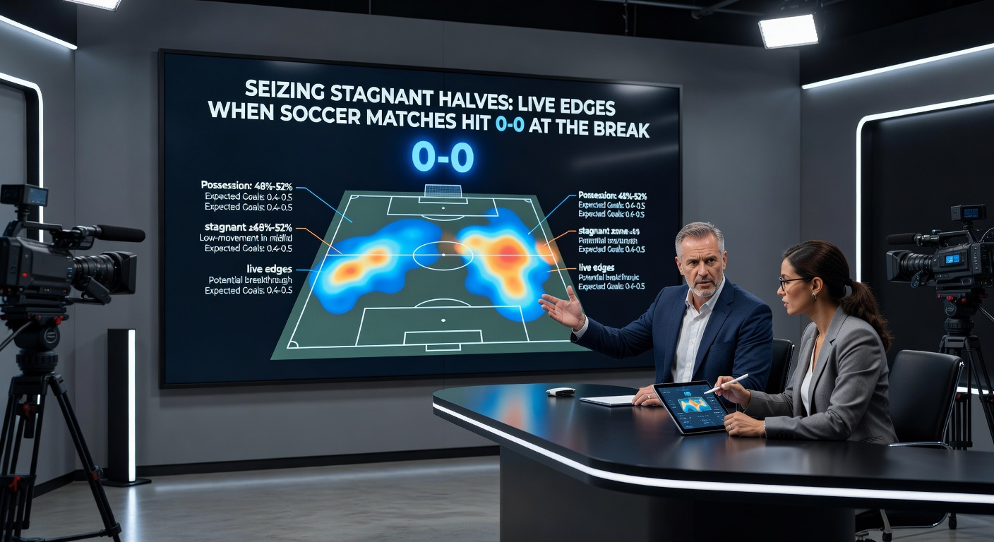 Live betting screens flashing odds during a 0-0 halftime in a major soccer league match