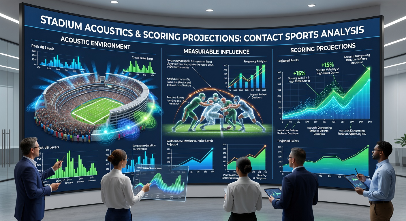 Acoustic measurement equipment set up near the sidelines of a professional football game