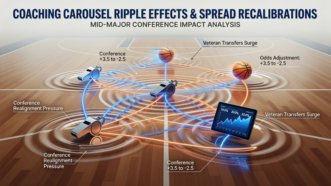 Coaching changes in mid-major basketball conferences lead to adjusted betting spreads as new staff implement different strategies